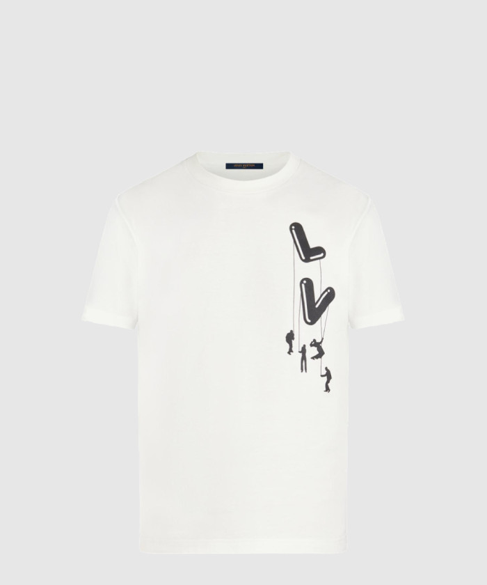 루이비통 플로팅 LV 프린트 티셔츠 1A8P8W