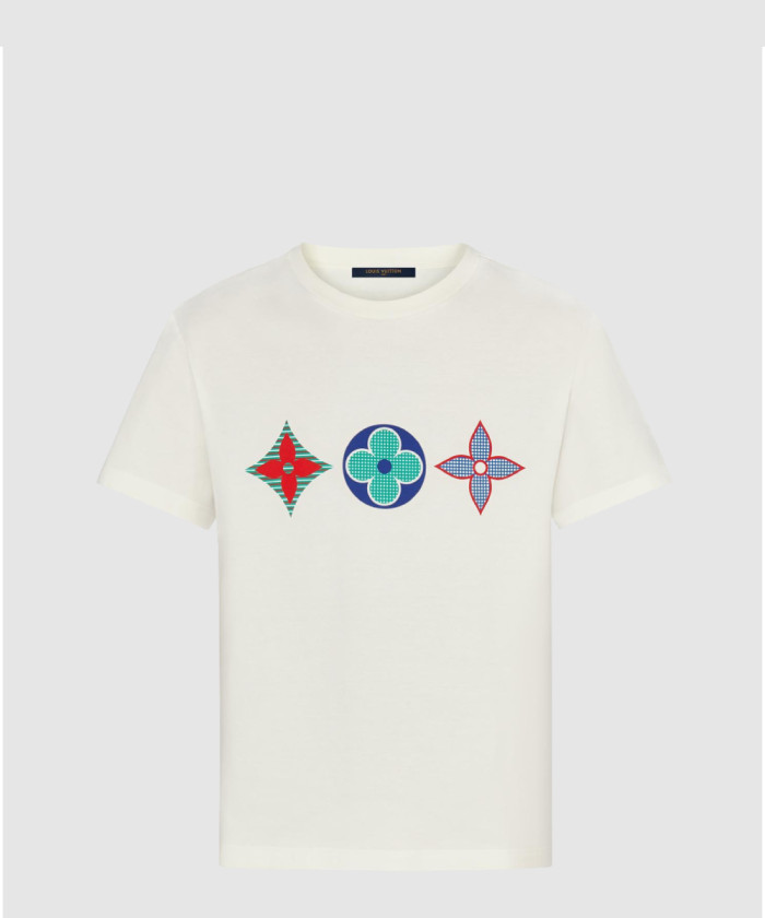 루이비통 모노그램 플라워 디테일 티셔츠 1A7WIF