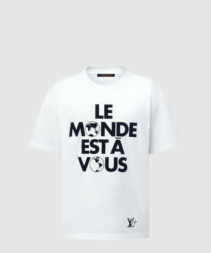 루이비통 그래픽 코튼 티셔츠 1AHCW9