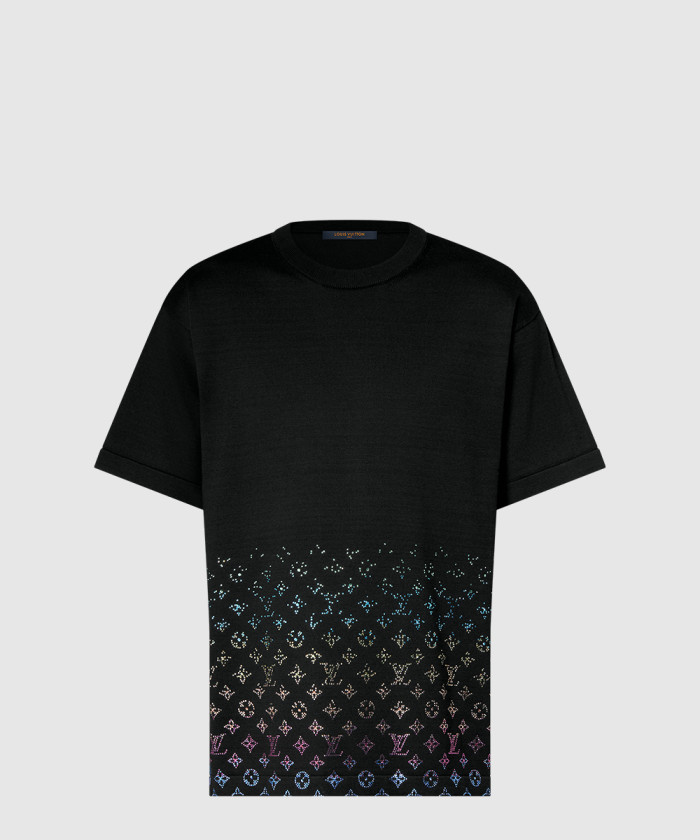 루이비통 모노그램 그라디언트 엠벨리시드 쇼트 슬리브드 크루넥 1AGTLG