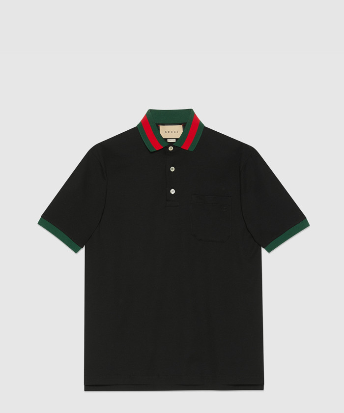 구찌 웹(Web) 카라 코튼 피케 폴로 701735