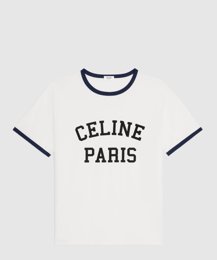 셀린느 루즈 티셔츠 코튼 저지 오프 2X45M6