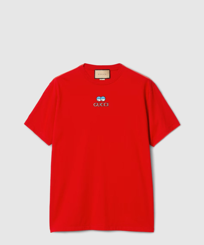 구찌 자수 코튼 저지 티셔츠 785345