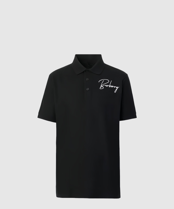 버버리 코튼 폴로 반팔 티셔츠 80576291