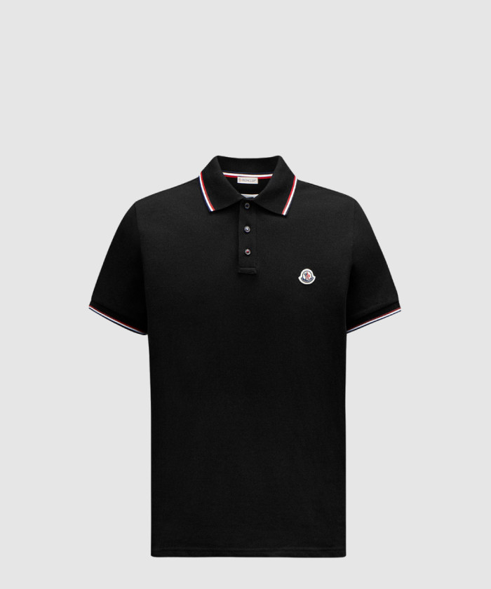 몽클레어 트리밍 코튼 피케 폴로 셔츠