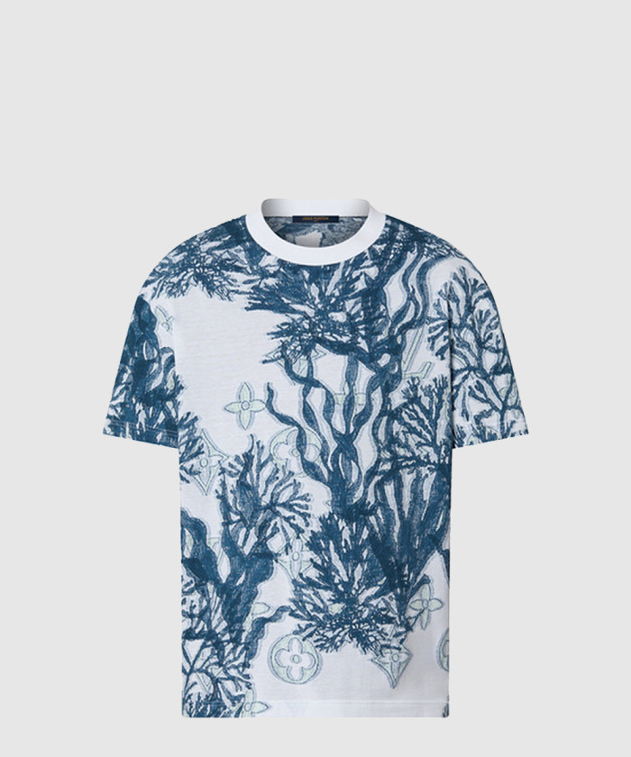 루이비통 그래픽 코튼 쇼트 슬리브 티셔츠 1ABJ9O