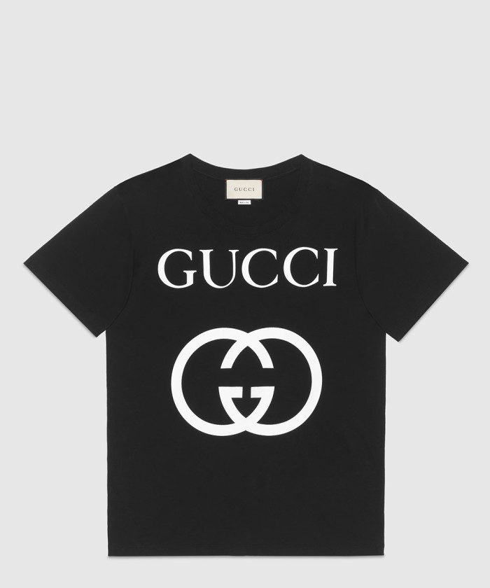 구찌 오버사이즈 인터로킹 G 코튼 티셔츠 493117