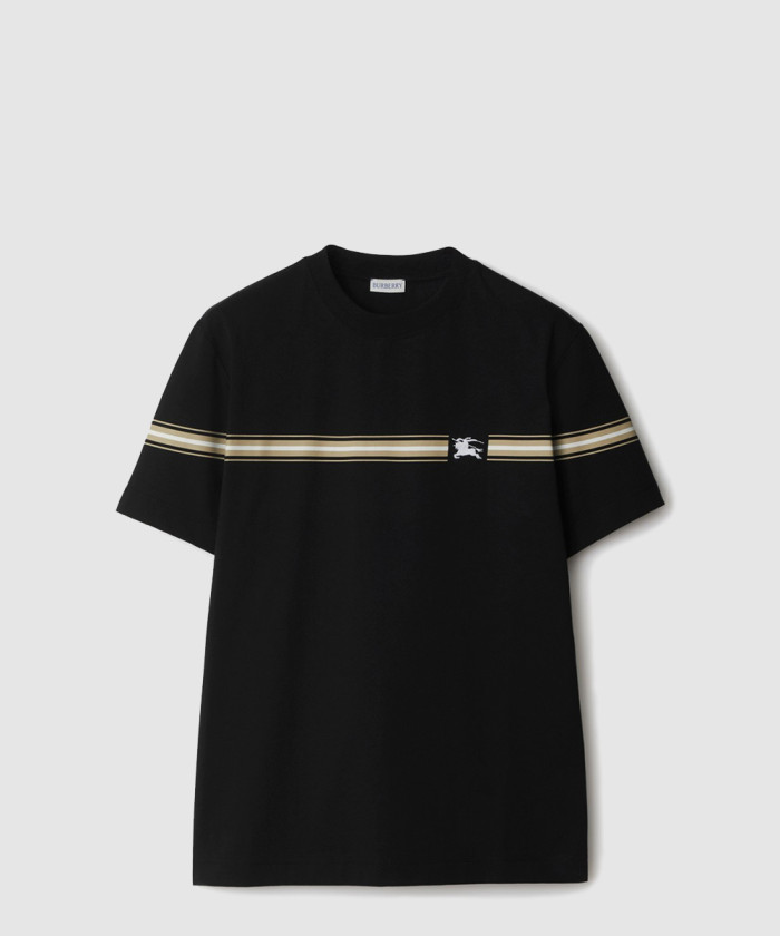 버버리 스트라이프 코튼 티셔츠 80910261