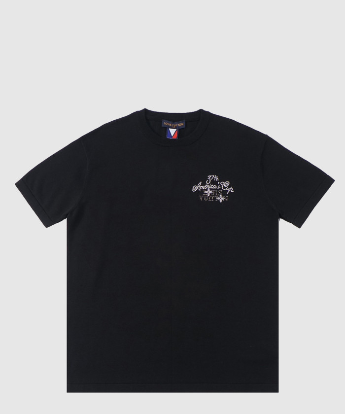 루이비통 엠벨리시드 쇼트 슬리브드 코튼 크루넥 1AFVS9