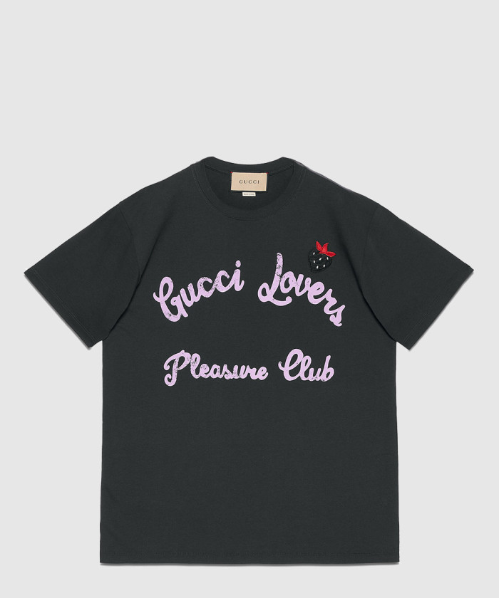 구찌 니트 면 프린트 티셔츠 717422