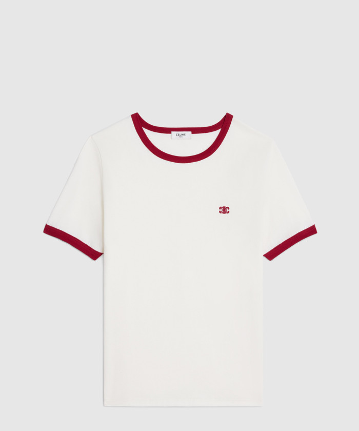 셀린느 트리옹프 티셔츠 코튼 저지 오프 2X92K6