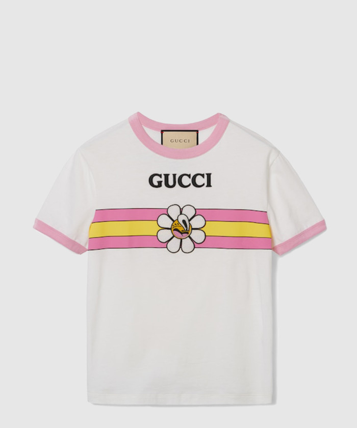 구찌 니트 면 프린트 티셔츠 723566