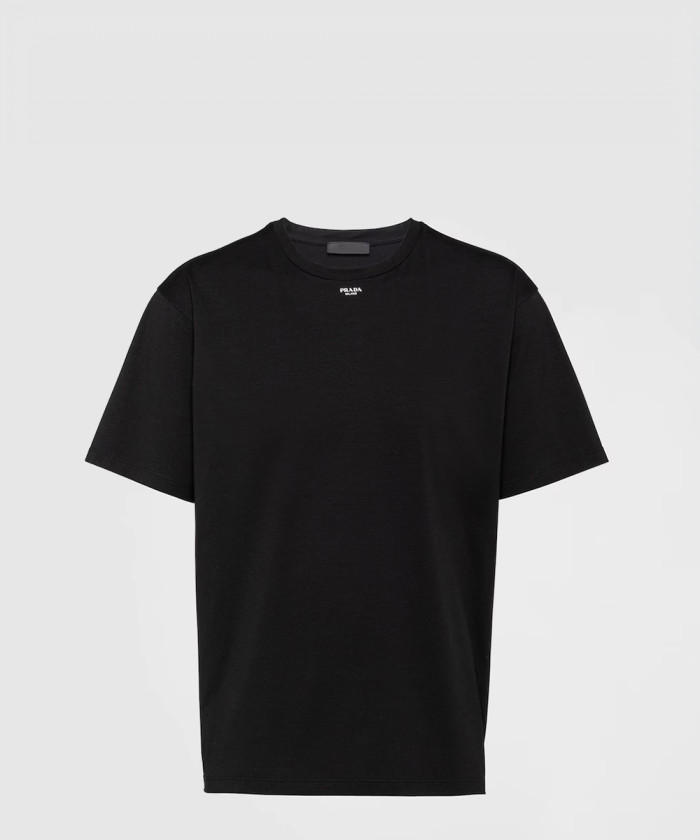 프라다 스트레치 코튼 티셔츠 UJN843