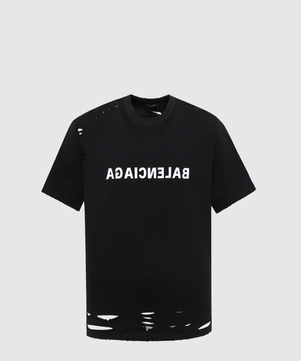 발렌시아가 디스트로이드 플랫그라운드 티셔츠