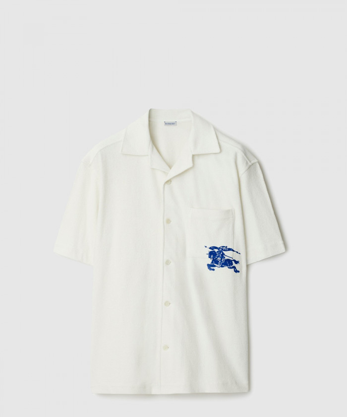 버버리 코튼 타월링 테리 반팔 티셔츠 80900571