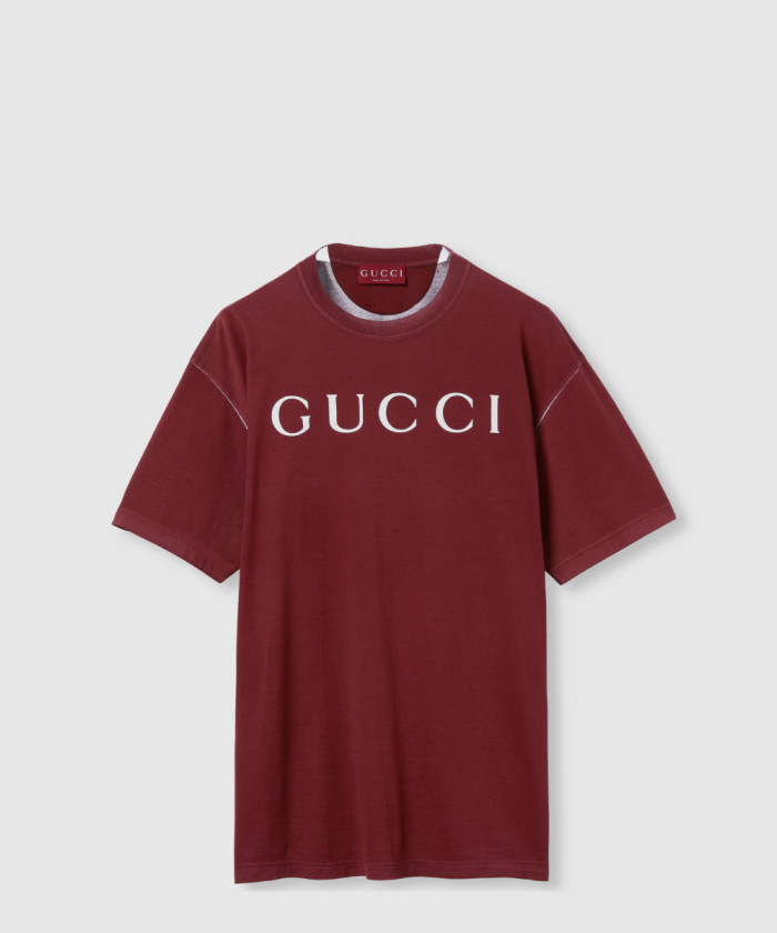 구찌 프린트 코튼 저지 티셔츠 796395