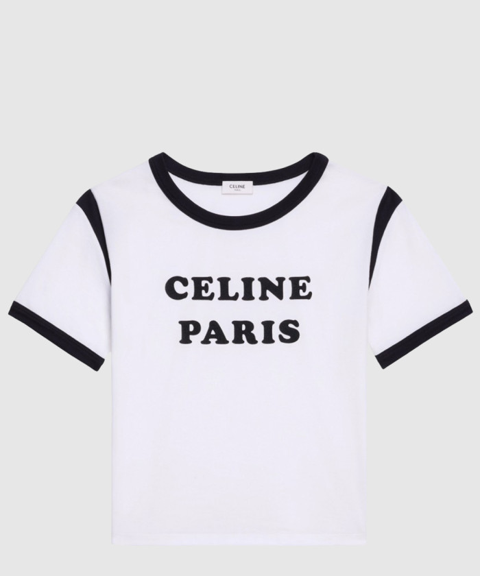 셀린느 코튼 저지 파리 박시 티셔츠 2X8906