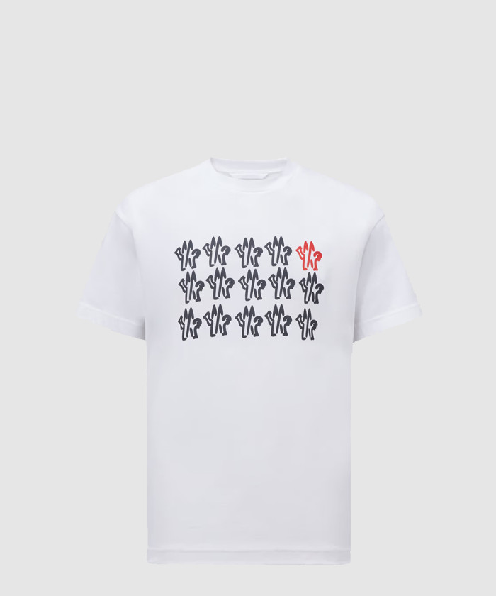 몽클레어 엠보싱 로고 코튼 티셔츠