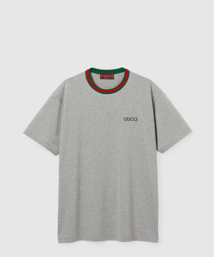 구찌 웨빙 디테일의 니트 티셔츠 819550