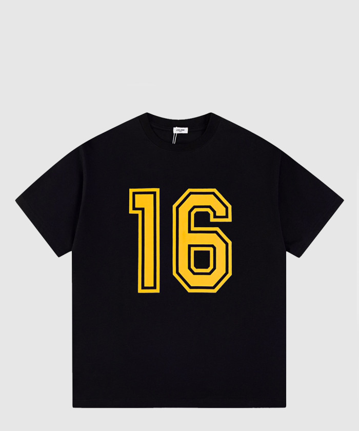 셀린느 루즈핏 코튼 반팔 티셔츠 2X18J6