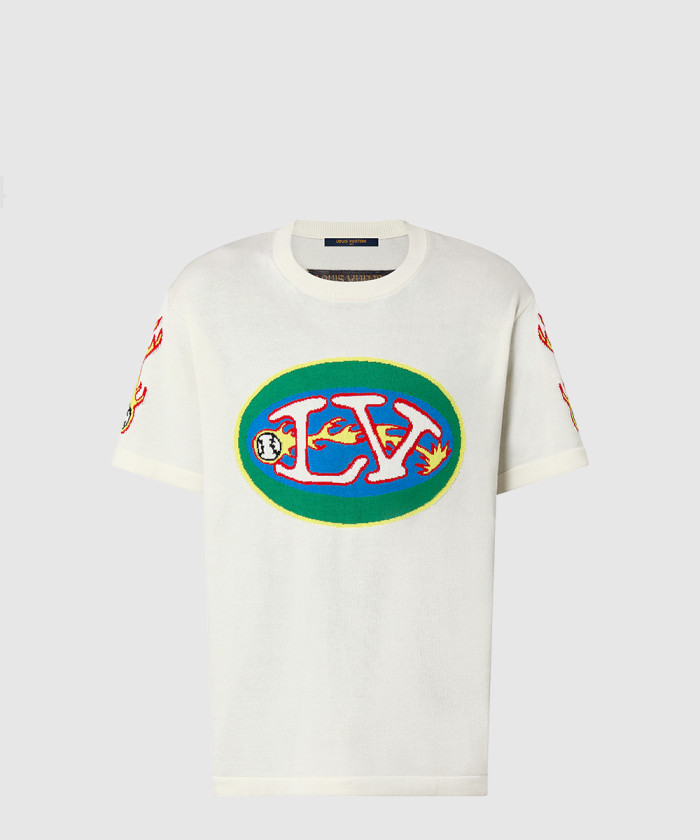 루이비통 그래픽 쇼트 슬리브 크루넥 1AB4X2