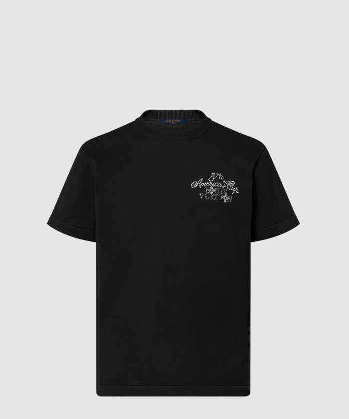 루이비통 엠벨리시드 쇼트 슬리브드 코튼 크루넥 1AFVS7