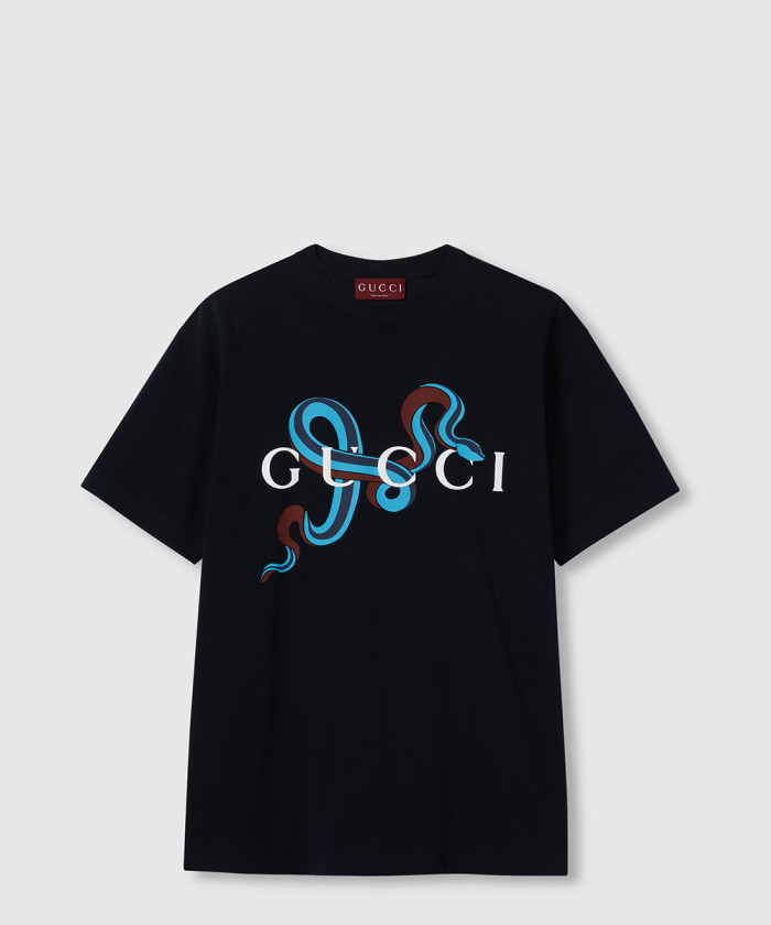 구찌 프린트 코튼 티셔츠 796395