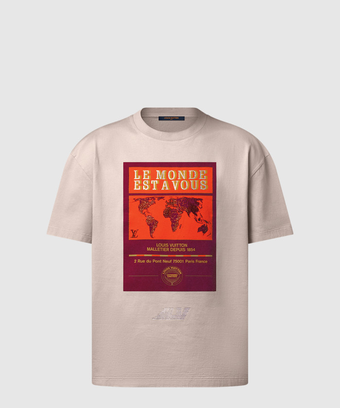 루이비통 엠벨리시드 그래픽 코튼 티셔츠 1AHCKX