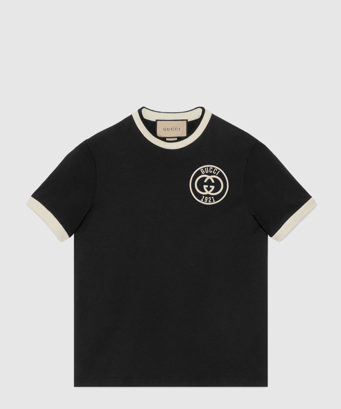 구찌 자수 코튼 저지 티셔츠 756596