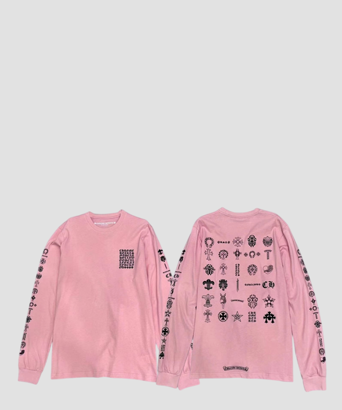 크롬하츠 멀티 로고 롱 슬리브 티셔츠