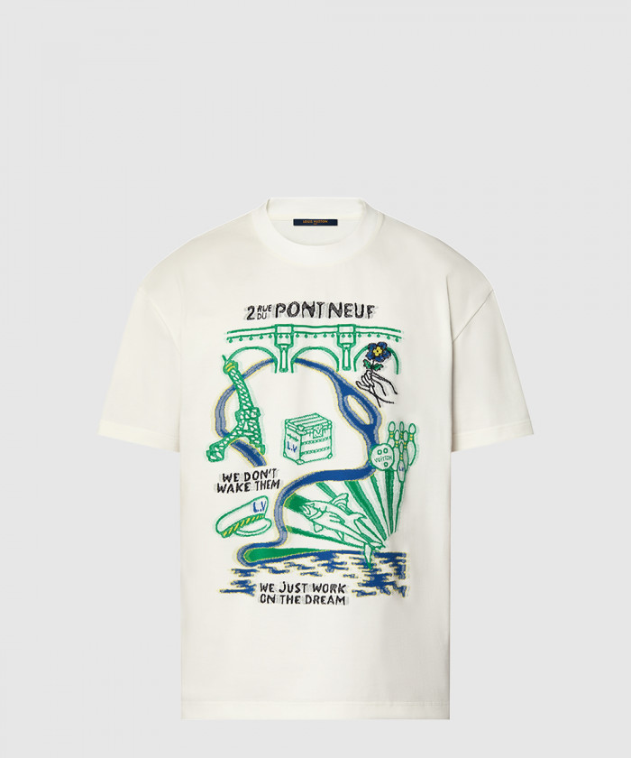 루이비통 인따르시아 그래픽 코튼 티셔츠 1AFJFQ