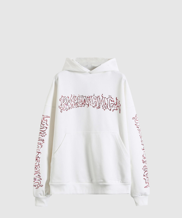 발렌시아가 메탈 아웃 라인 오버사이즈 후디