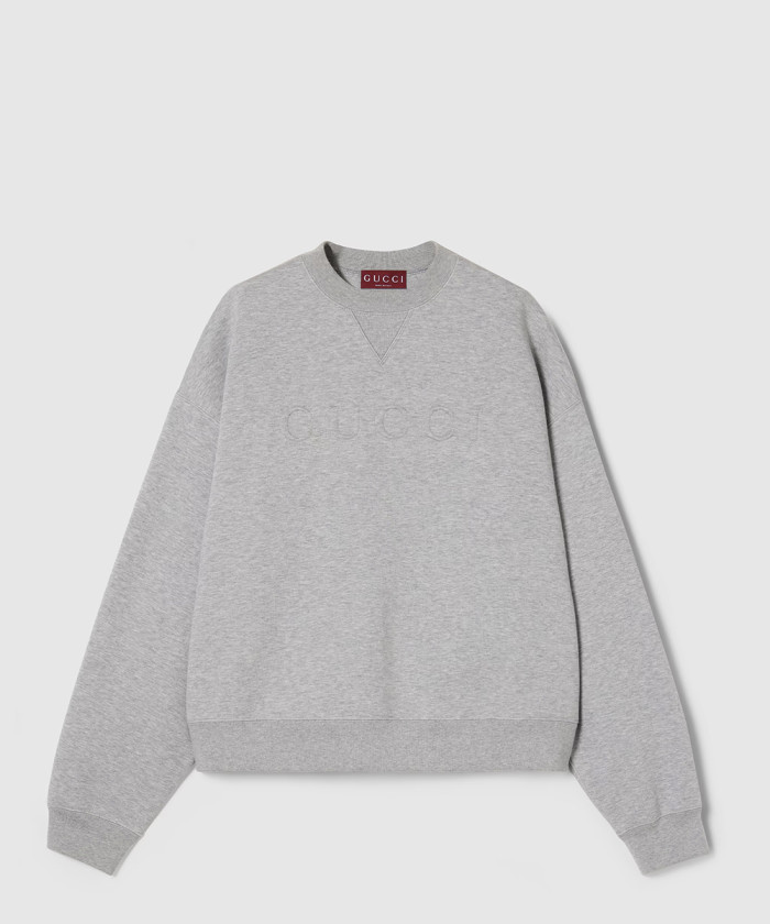 구찌 코튼 저지 엠보스 스웨트셔츠 802787