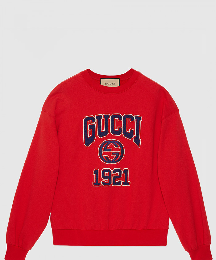 구찌 자수 코튼 저지 스웨트셔츠 768530