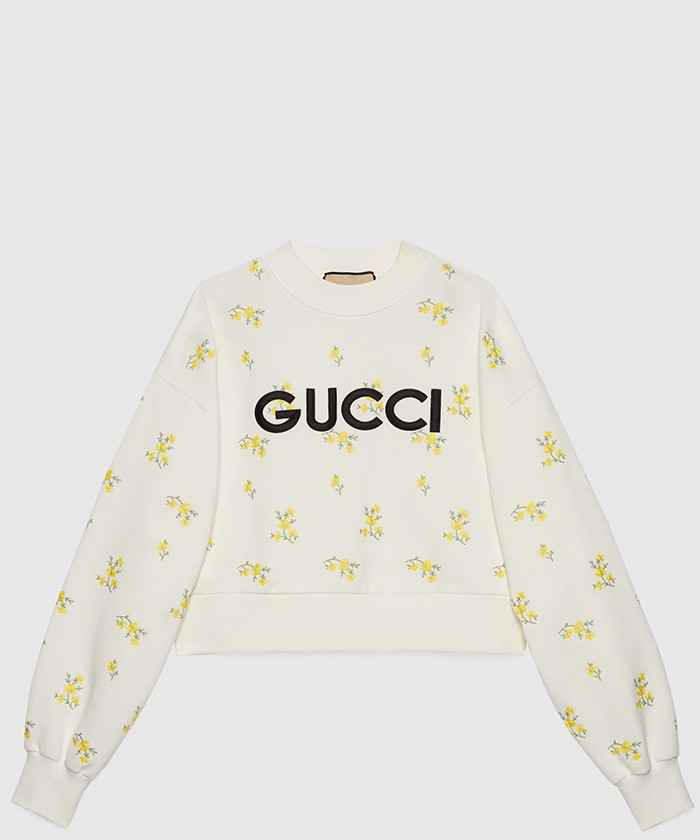 구찌 자수 코튼 스웨트셔츠 765385