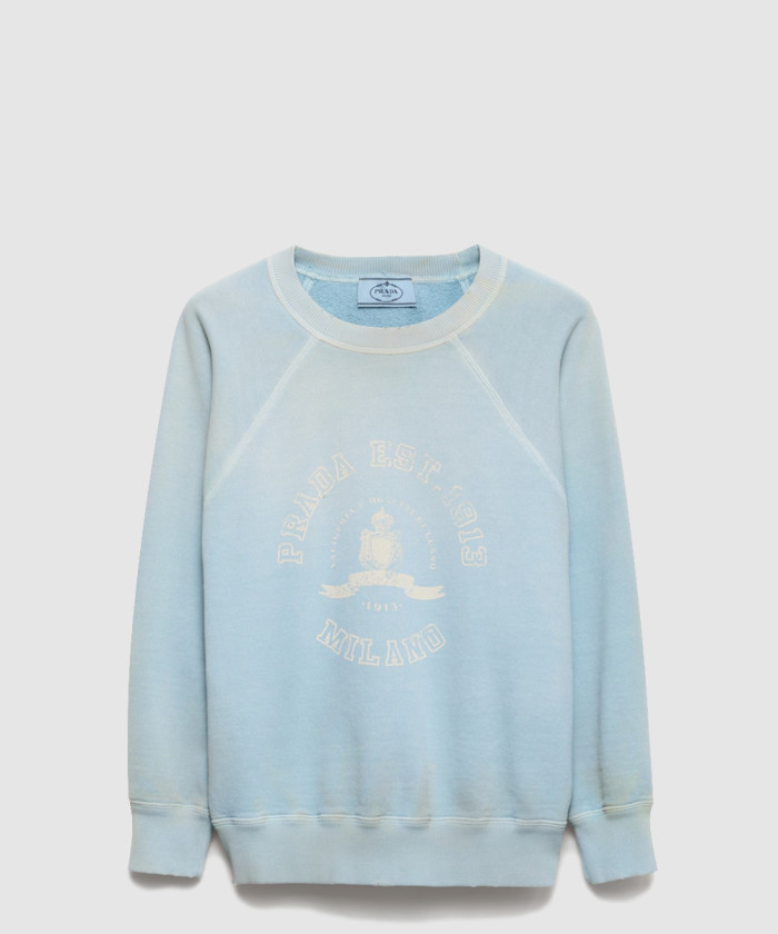 프라다 코튼 크루넥 스웨트셔츠 134712