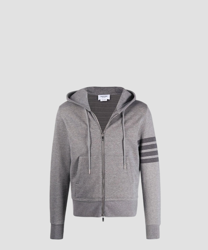 톰브라운 4바 코튼 후드 집업