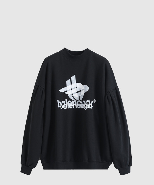 발렌시아가 로고 프린트 면 톱