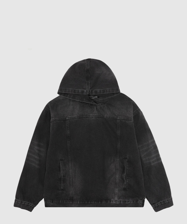 발렌시아가 로고 후드 긴팔