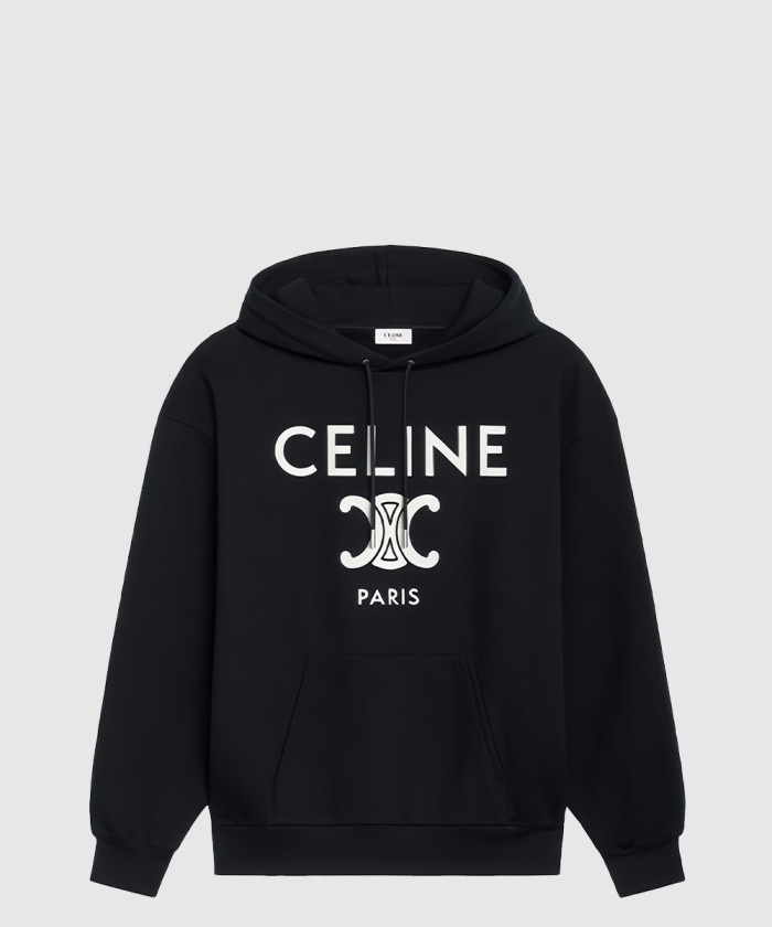 셀린느 코튼 플리스 루즈 후드 스웨트셔츠 2Y5284