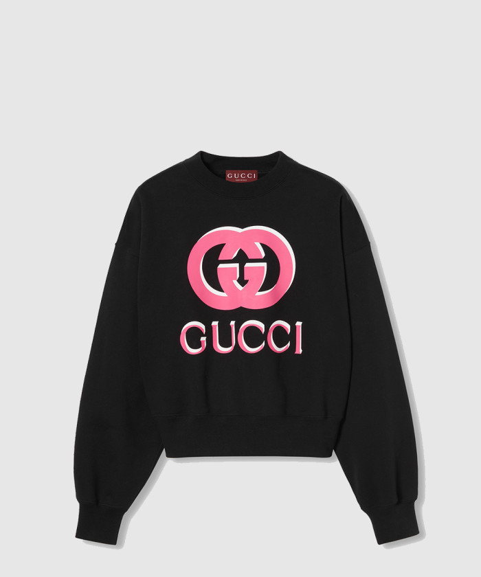 구찌 코튼 저지 프린트 스웨트셔츠 789582