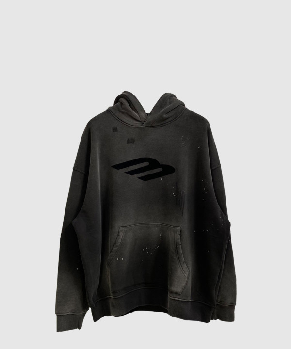 발렌시아가 로고 프린트 면 톱