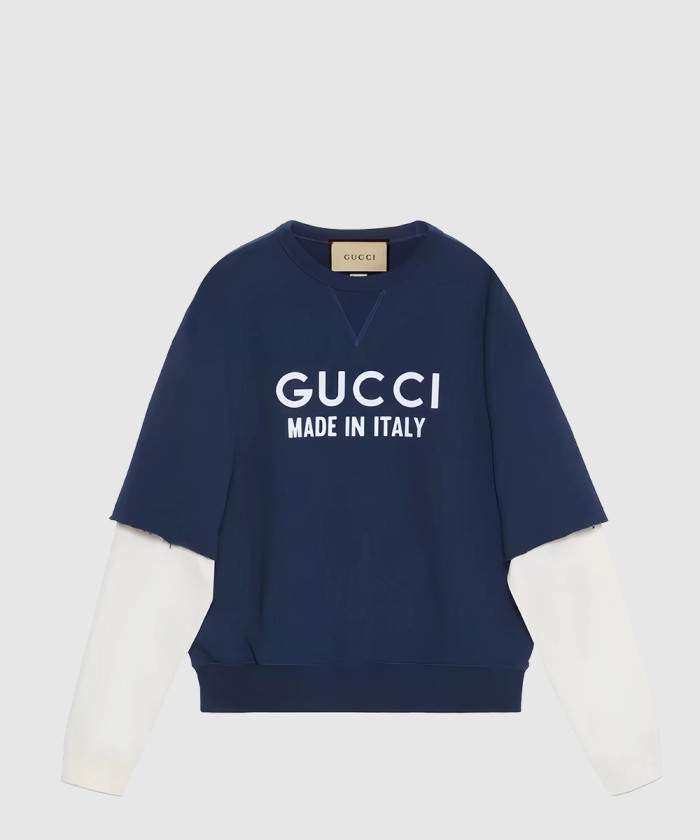 구찌 레이어드 이펙트 로고 디테일 맨투맨 768458