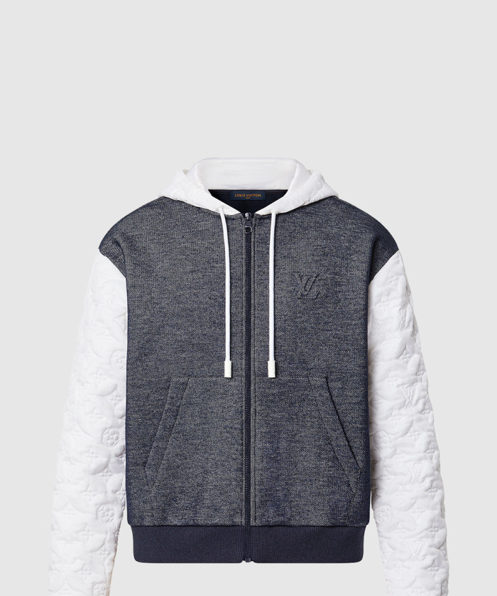 루이비통 하이브리드 모노그램 후디드 블루종 1AB5EI