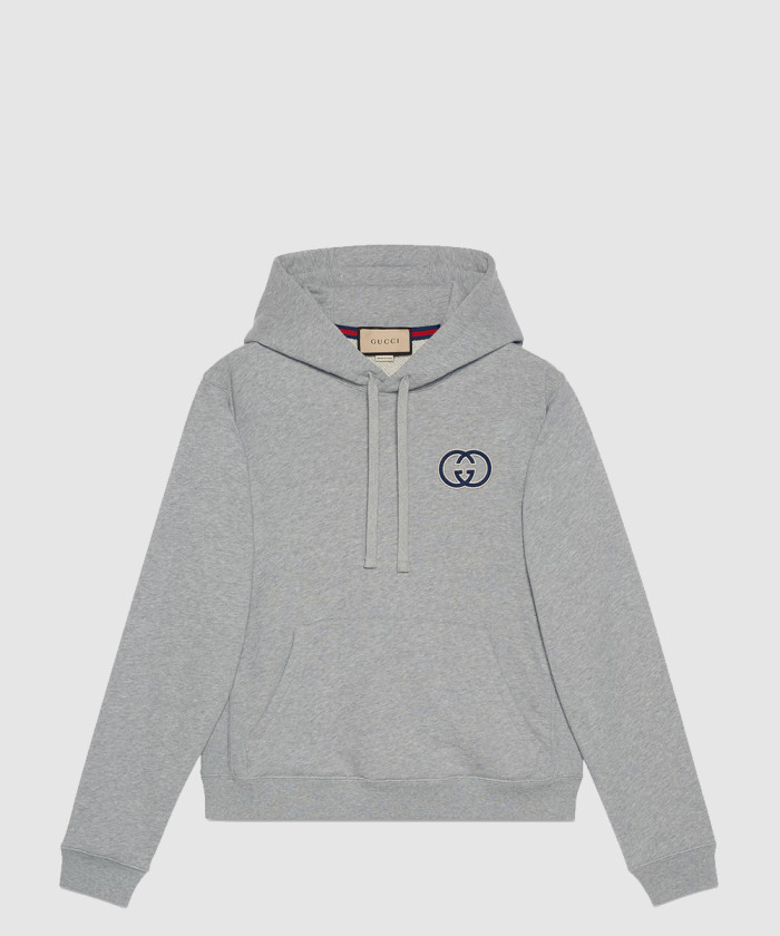 구찌 코튼 저지 후드 스웨트셔츠 756649