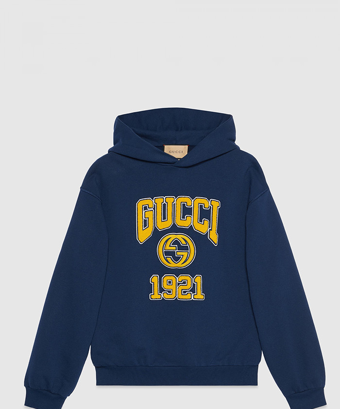 구찌 코튼 저지 후드 스웨트셔츠 770842