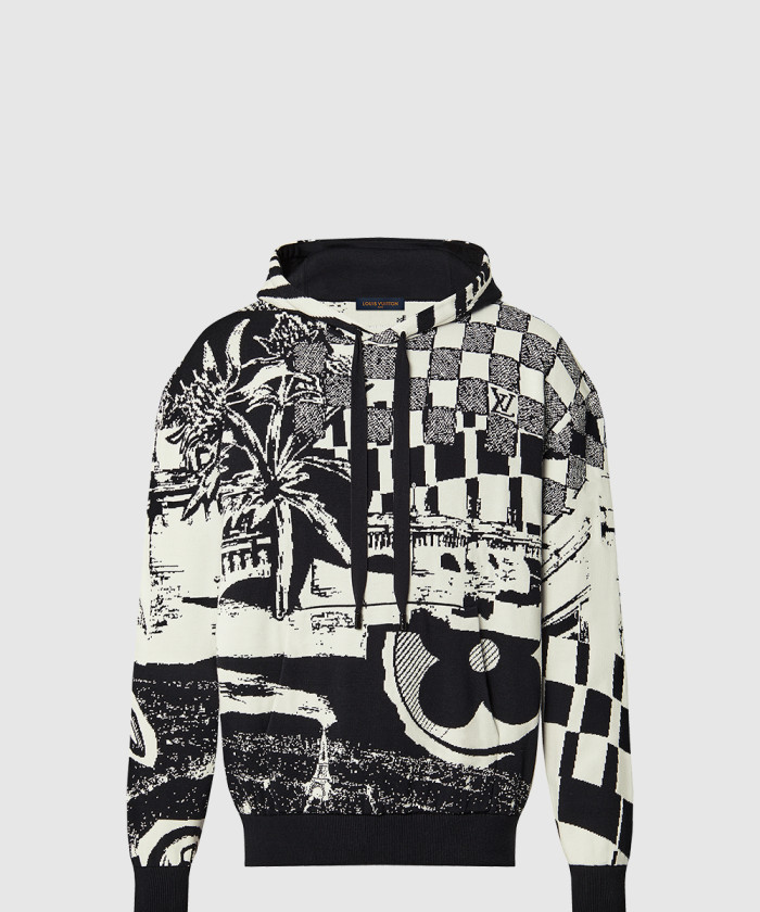 루이비통 파리지앵 콜라주 자카드 후디 1AB4VV