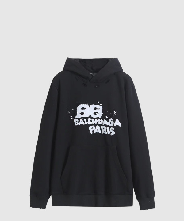 발렌시아가 드로운 BB 아이콘 라지 핏 후디