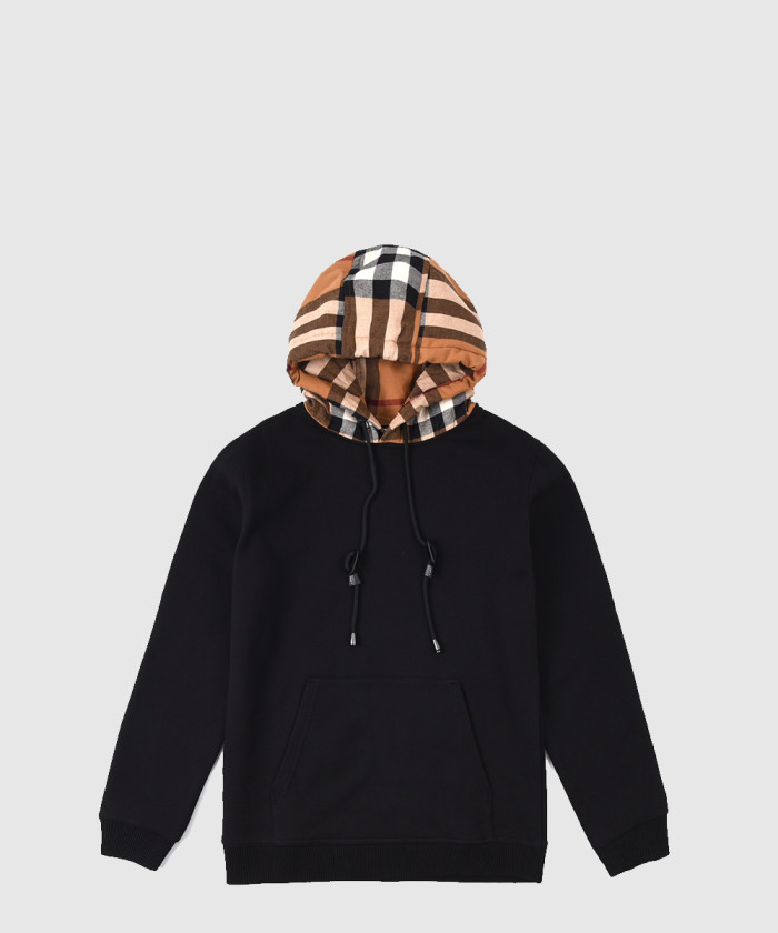 버버리 체크 후드 코튼 혼방 후디 80450041