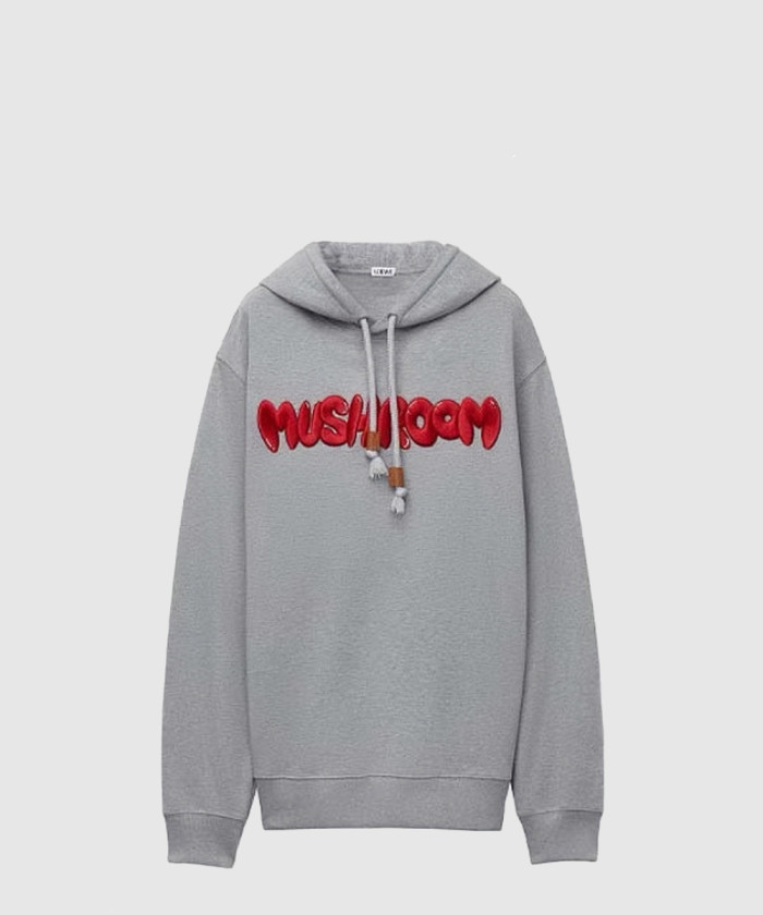 로에베 로고 오버 후드 스웨트셔츠